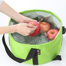 Multifunctional Collapsible Wash Basin Water Bucket w/ Bunch pocket Green