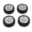 4Pcs RC 1/10 Racing Car Tires with Wheel Rim Set for HSP Redcat Traxxas HPI