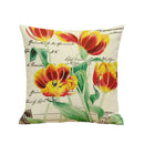 Vintage Linen Throw Pillow Case Waist Bolster Cushion Cover Flower Print
