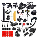 Acessories Kit Set 50 in 1 Bundle Complete Features with Helmet Set Strap Mount Adhesive Base for GoPro Hero 6 5 4 3+ 3
