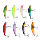 8Pcs Swimbait with 3D Lifelike Eyes Crankbait Minnow Popper Pencil Hard Lure