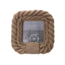 4 inch Rustic Nautical Burlap Rope Wooden Photo Picture Frame Home Decoration