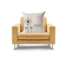 Home Bedroom Living Room Office Restaurant Decor Invisible Zippered Pillow Cushion Cover with Letters