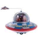 Classic Space Ship Satellite Collectible Clockwork Wind Up Tin Toy for Kids