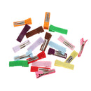 20x DIY Girls' Accessories Solid Ribbon Covered Alligator Hair Clips Hairpins