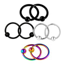 4 Pairs 16G Captive Bead Closure  Hoop Earring Tragus Helix Jewelry