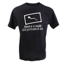 HERE IS A REALLY OLD PICTURE OF ME Letter Printed T-shirt Saying Slogan Tee Funny Cosplay Party Gift Black XXL
