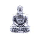 BUDDHA STATUE Hand-painted Resin Tribal God Meditation Buddha Statue -Silver