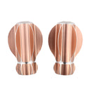 2Pcs Zinc Alloy 28mm Inner Dia. Window Drapery Curtain Rod End Drapery Pole Rail Decorative Head