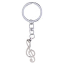 Unisex Charming Elegant Musical Note Key Ring Car Bike Handbag Decoration