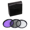 52mm 3 In 1 FLD UV CPL Lens Filter With Carry Bag For Canon Sony DSLR Camera