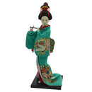 12inch Japanese Kimono Geisha Doll Kokeshi Handicraft Home Decoration Green Clothes