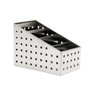 4 Compartment Storage Box Stationery Tableware Storage Hollow Out Container