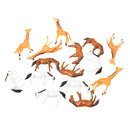 Pack of 15 Pieces 1:87 HO Model Horse and Giraffe Layout Scenery Accessory