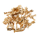 High Quality 50Pcs Brass Crimp Terminal Cable Locking Female Spade 6.3mm
