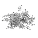 Alloy Charms Pendants Jewelry DIY Crafts Findings, 30pcs Sold, Hollow Leaf Branch Shaped, 33x16mm