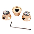 3Pcs Golden Volume Tone Speed Control Knobs for Electric Guitar/Bass