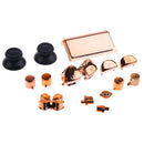 Full Buttons Set Replacement Parts Chrome Triggers for Sony PS4 Controller Orange