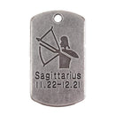 10x Square Sagittarius Pendant Horoscope Zodiac Charm Jewelry DIY Making