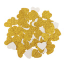 100pcs Glitter Gold Heart Shape Paper Confetti Wedding Party Baby Shower Birthday Table Scatters Cake Sprinkles Decoration