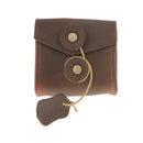 PU Leather Storage Bag Cover Brown Pouch Case for Charger Adapter Cable Headsets