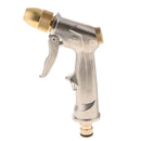 Silver Garden Hose Nozzle Heavy Duty Metal Spray Gun Sprayer Brass for Car Washing,Plants Watering,Pets Shower,Floor Cleaning