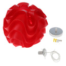 Plastic Table Lamp Shade Small Red Waves Shaped Circular Lamp Shade
