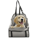 Folding Pet Dog Travel Booster Bag Car Seat Carrier Safety Belt Cover Grey