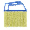 Venetian Blind Shutter Brush Window Air Conditioner Duster Dirt Cleaner Blue Handle + Yellow Brush