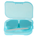 Set Of Plastic Stylish Compact Lens Tweezers + The Stick with Sucker + Contact Lens Case + Lens Solution Bottle Travel Accessory Blue 6.5 x 4 cm