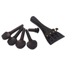4/4 Full Size Violin Parts Accessories Ebony Tailpiece+Tuning Pegs+Endpin