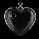 Transparent Heart Shape Wall Hanging Vase Bottle Plant Flower Decor Home Office Living Room Garden DIY