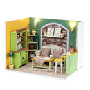 Diy Miniature Dollhouse Model Creative Building Kit Green House Tea Time
