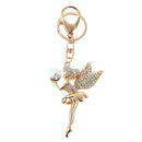 Fashionable Metal Rhinestone Keychain Keyring Friends Family Lovers Gift Accessories Gold