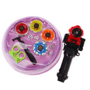 Magicdeal 1 Set of Spinning Top Toy with Stadium Kids Boys Funny Outdoor Battle Game Lovers 4D Metal Fusion Toy Gift