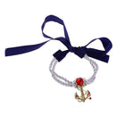 Navy Sailor Rhinestone Anchor Pendant Choker Necklace Nautical Jewerly