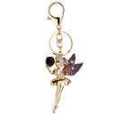 Fashion Crystal Rhinestone Angel Girl Pendant Keyring Keychain Key Chain