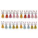 20 Pieces Cute Rabbit Shape Wooden Buttons Scrapbooking Embellishments for Sewing Kids Craft DIY Cardmaking