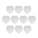 10x Lucid Plastic Tealight Cups Love Heart Candle Mold Wax Containers