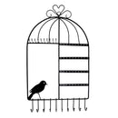 2-Panel Cage Earring Display Holder Necklace Organizer Standing Rack Jewelry Holder