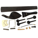 Chin Rest with Pegs Tailpiece Bridge Endpin Tail Gut Clamp Fingerboard Nut for 4/4 Violin 9 in 1