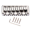 6-String Quality Electric Bass Guitar Instrument Bridge Chrome DIY Accessory