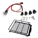 Roof Luggage Rack w/ LED Light for 1/10 1/8 CC01 CR01 D90 AXIAL SCX10 RC Car