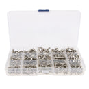360pcs Stainless Steel Hardware Flat Spring Lock Washers Bolt Nut M5/4/3 Home Common Use Hardware