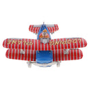 Tinplate Looping Plane Tin Toy Wind Up Clockwork Aricraft Kids Adults Toys
