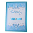 Vintage Wooden Romance Guest Book Keepsake for Wedding Engagement Party Favors Blue