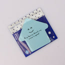 1Pcs Sticky Notes,Self-Stick Removable House Shaped Memo Sticker - Memory Pad - Blue