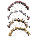 24pcs Assorted Car Cake Topper Kids Birthday Cupcake Cake Picks Decor