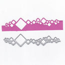 1Pcs Rhombus Diamond Shape Cutting Stencil, Carbon Steel Cutting Dies Template for Card Journals Scrapbook Holiday DIY Decoration Crafts - (5.51x1.3")