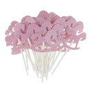 30pcs Paper Horse Cupcake Picks Cake Toppers Party Baby Shower Pink